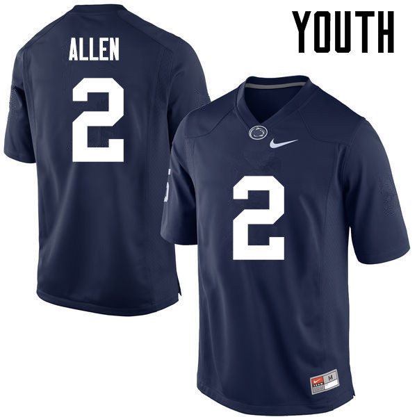 NCAA Nike Youth Penn State Nittany Lions Marcus Allen #2 College Football Authentic Navy Stitched Jersey WBO8598JR